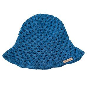 Crochet Granny Stitch Bucket Hat Blue Adult Size, Brand New Handmade